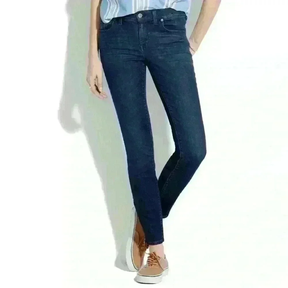 Madewell Skinny Ankle Zip Darkwash Jean Size 27 - Picture 1 of 7